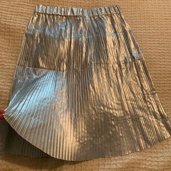 Silver pleated skirt - Picture 3 of 4